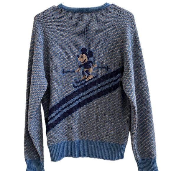 Kennington Vintage California Blue Disney Mickey Mouse Ski Sweater size Large - Picture 4 of 11